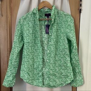 NWT JCrew liberty print blouse size 6